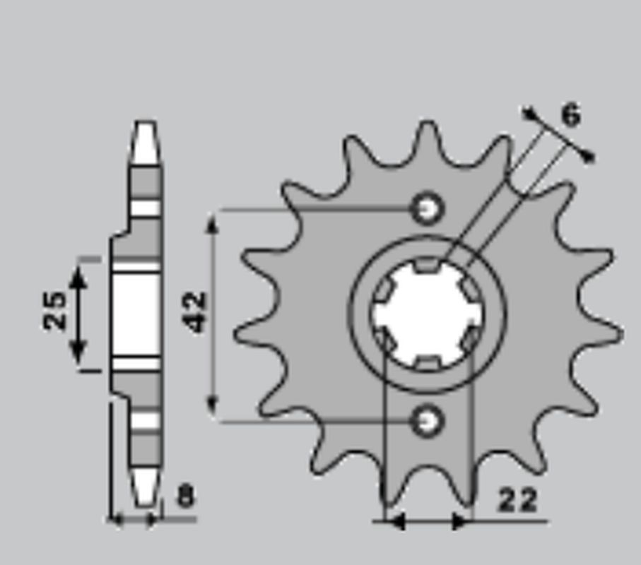 PBR řetězové kolo přední 281 14 18NC (JTF281.14) (řetěz 520) (MADE IN ITALY)